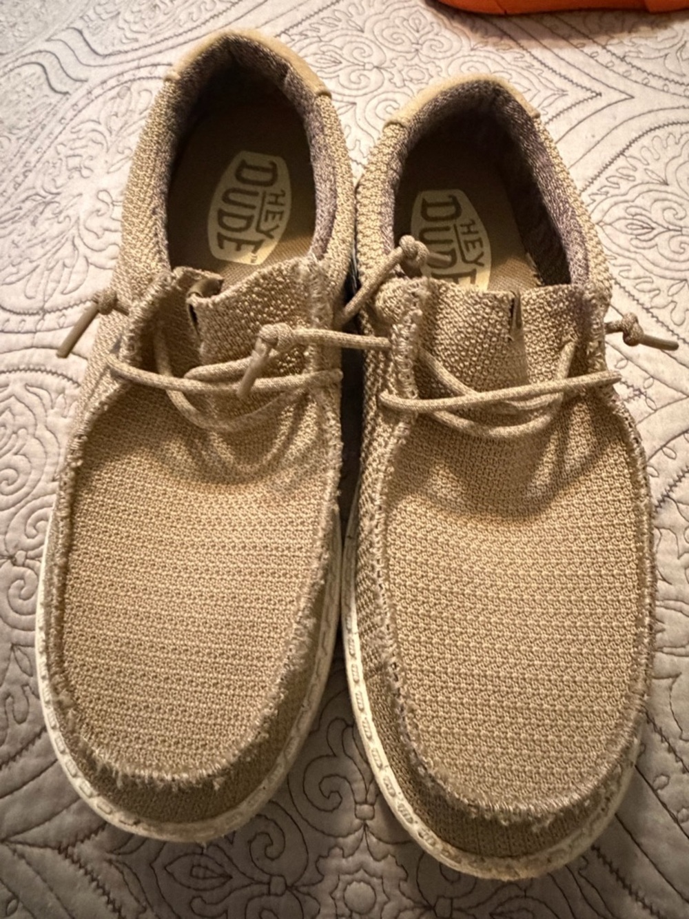 Hey Dude Wally Stretch Casual Slip-On Loafers in Beige